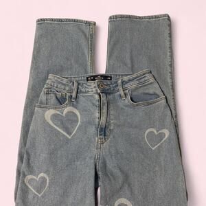 Hollister blue heart  ultra high-rise dad jean Size 26